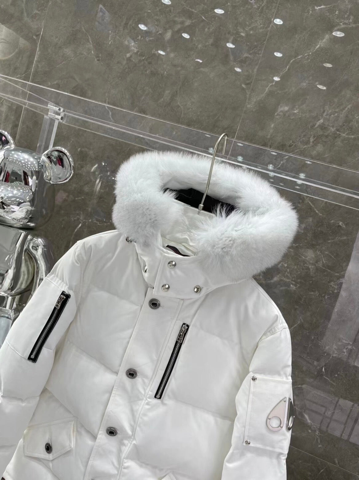 Moose Knuckles Parka White Mens