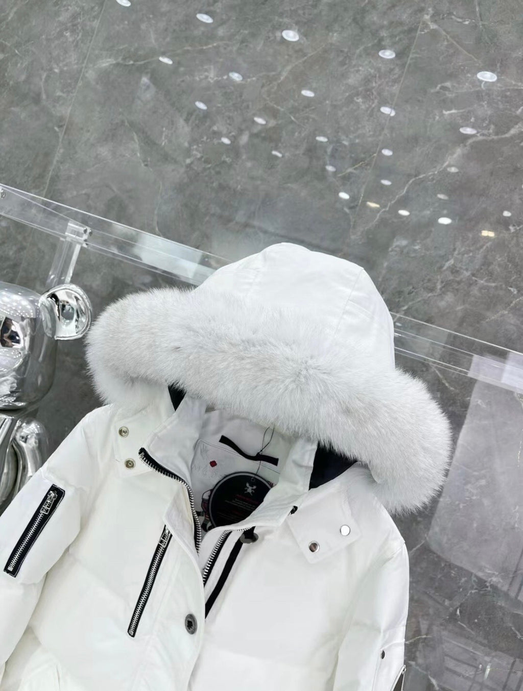 Moose Knuckles Parka White Mens