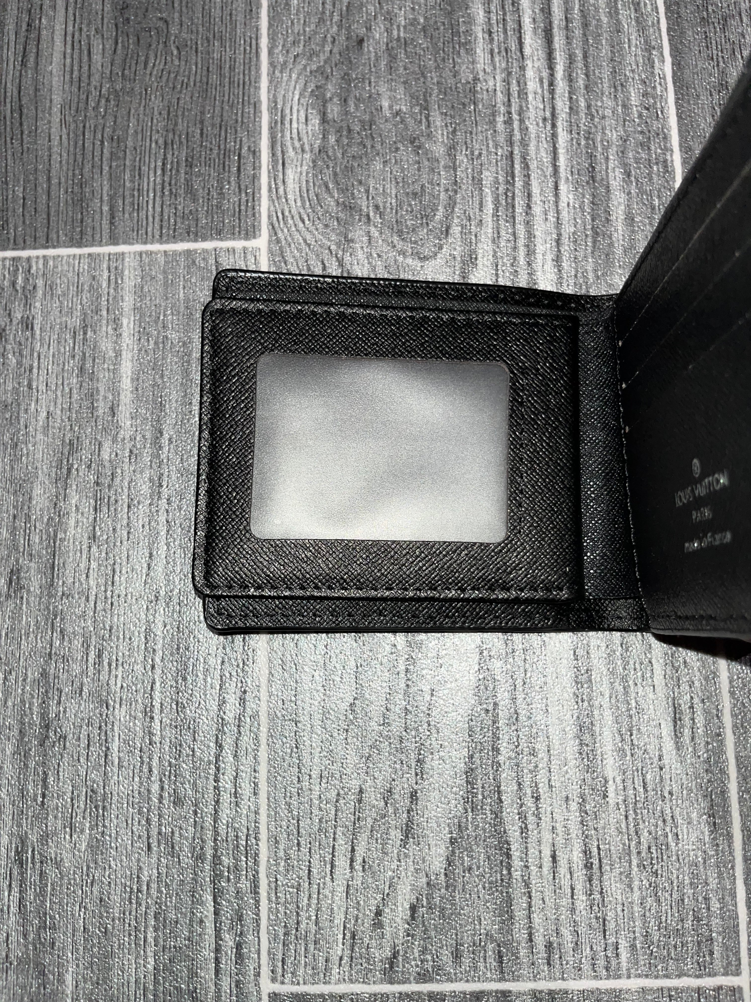 Mens LV Wallet Black Checkered