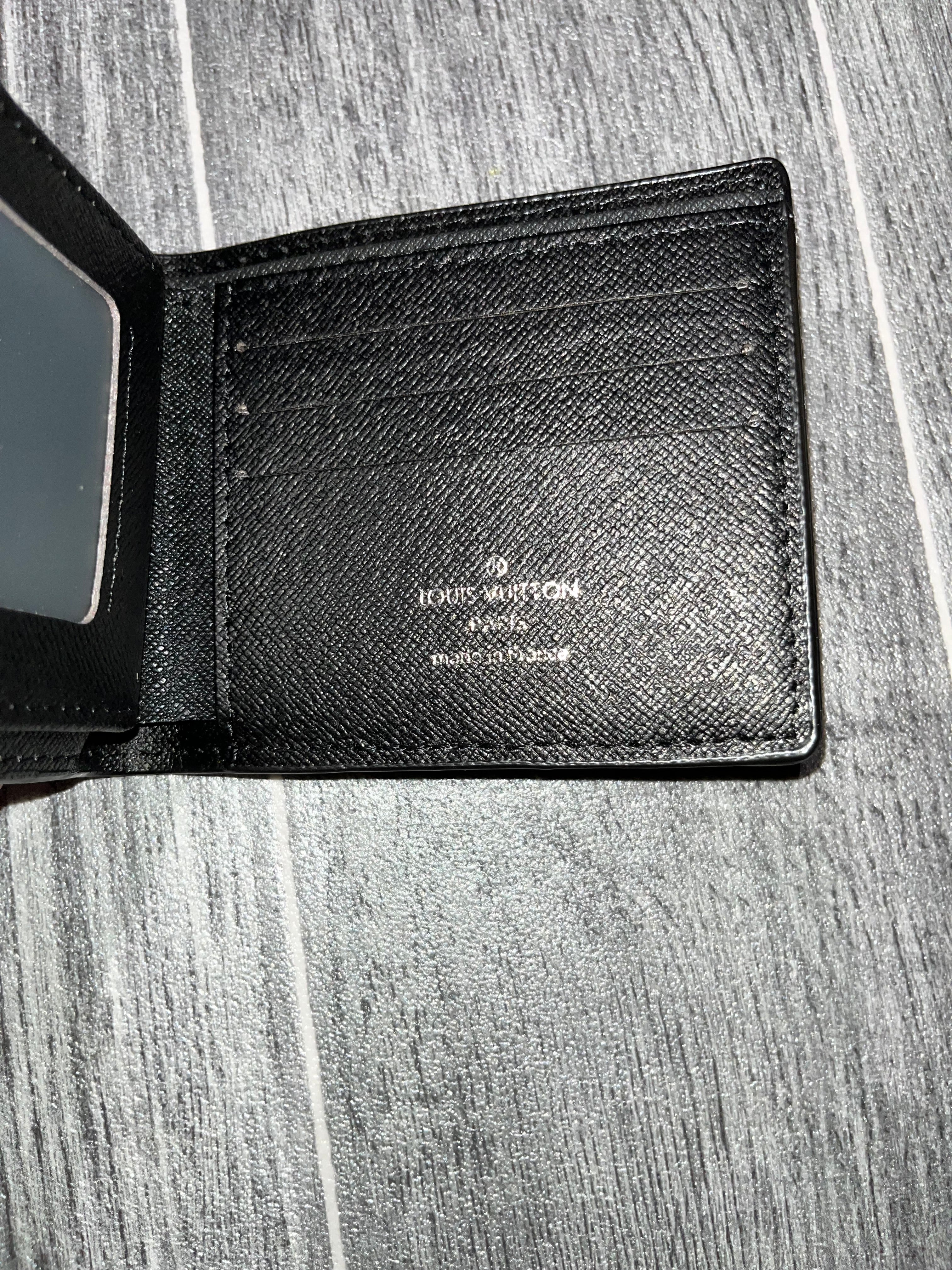 Mens LV Wallet Black Checkered